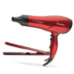 Kit Secador e Prancha Mallory Pure Seduction Vermelho Bivolt - AP / MT
