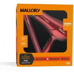 Kit Secador e Prancha Mallory Pure Seduction Vermelho Bivolt - AP / MT