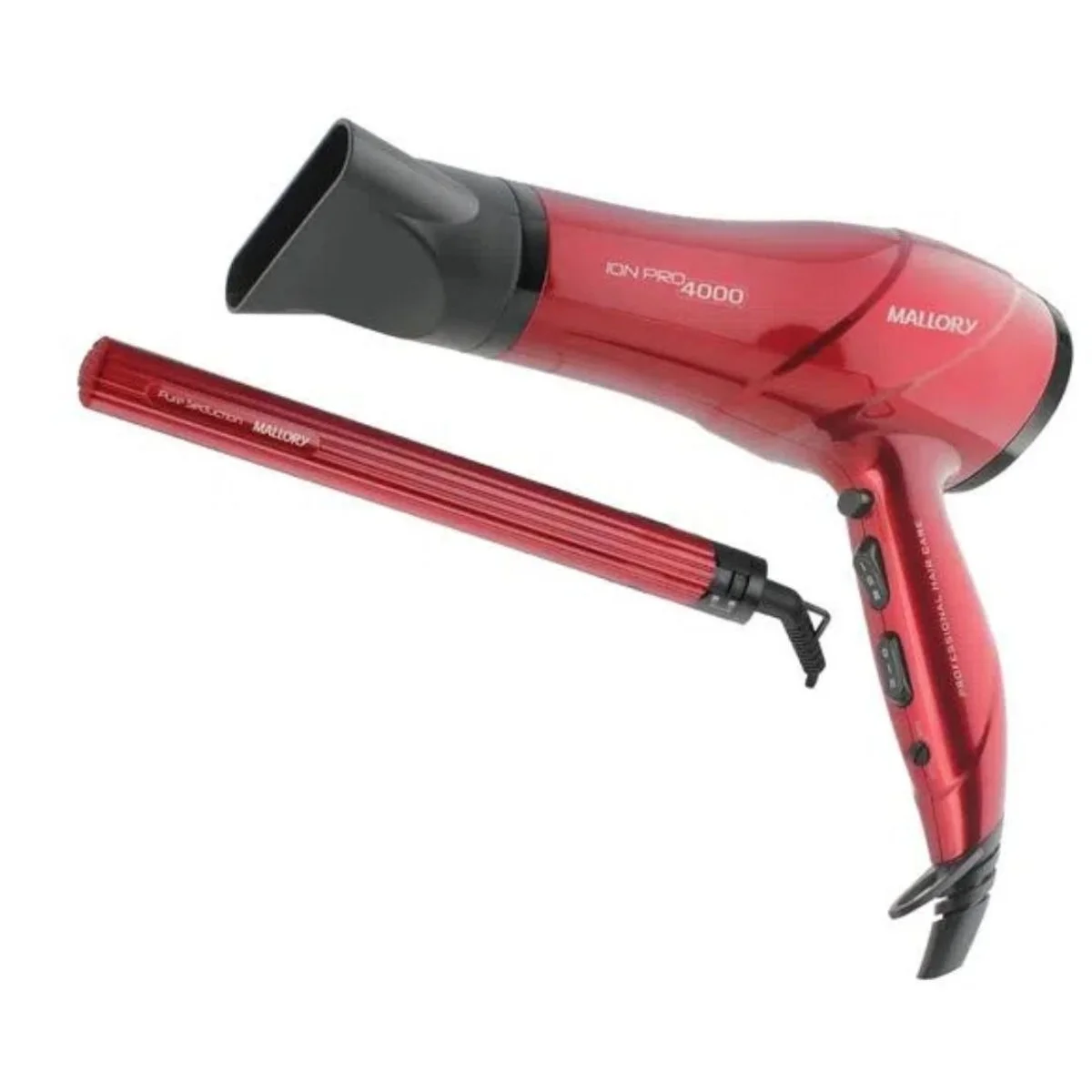 Kit Secador e Prancha Mallory Pure Seduction Vermelho Bivolt - AP / MT