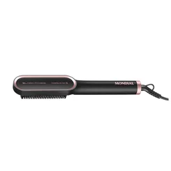 Escova Alisadora Mondial Black Rose EA-07 Bivolt Preto e Rose AP/MT