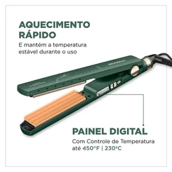 Prancha Alisadora By Juliette Mondial Verde Oliva Bivolt P-JU-02 AP/MT