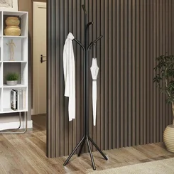 Cabideiro de Metal Tubular Preto Fosco Carraro AP/MT