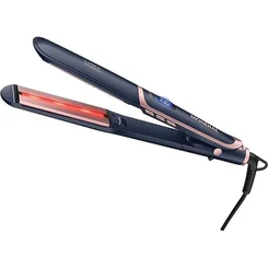 Prancha Alisadora Mondial InfraRed Tourmaline Ceramic P-01-IR Bivolt Azul/Golden Rose AP/MT