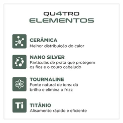 Prancha Alisadora 4 Elementos By Juliette Mondial P-JU-02 Bivolt Verde AP/MT