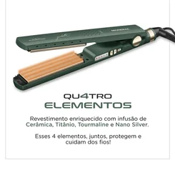 Prancha Alisadora 4 Elementos By Juliette Mondial P-JU-02 Bivolt Verde AP/MT