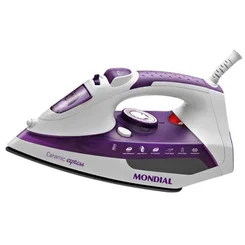 Ferro a Vapor Mondial Ceramic Express F-40 1200W Branco e Roxo 127V AP/MT