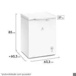Freezer Horizontal Electrolux 143 Litros Cycle Defrost HE150 Branco 127V AP/MT