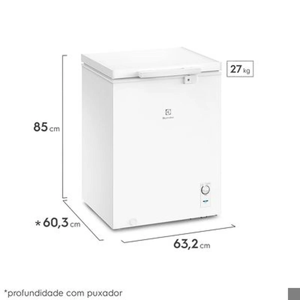 Freezer Horizontal Electrolux 143 Litros Cycle Defrost HE150 Branco 127V AP/MT