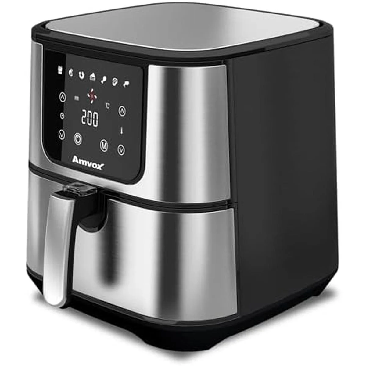 Air Fryer Amvox ARF 1255 7L Painel Digital 1700W 110V Inox/Preta AP/MT