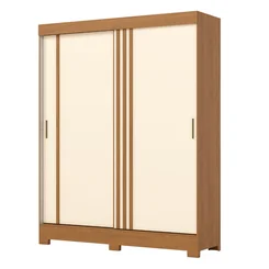 Roupeiro 2 Portas 2 Gavetas Deslizantes B353 Flex – Cinamomo/Off White - Briz