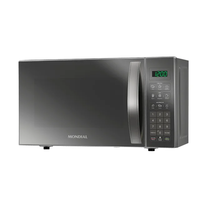 Micro-ondas Espelhado com Display Digital 21L MO-01-21-E Biv- Mondial