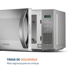 Micro-ondas Espelhado com Display Digital 21L MO-01-21-E Biv- Mondial