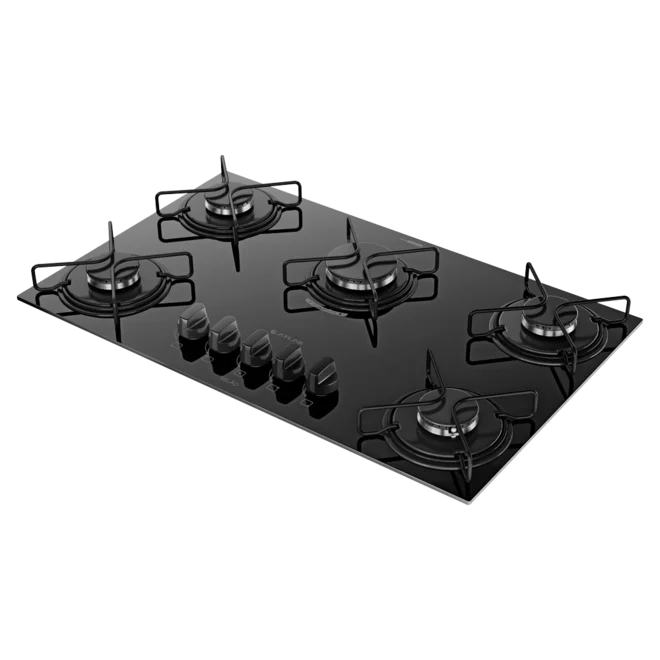 Fogão Cooktop 5b Gás Milão Preto Atlas