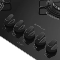 Fogão Cooktop 5b Gás Milão Preto Atlas