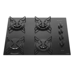 Fogão Cooktop 4 bocas Gás Milão Preto - Atlas