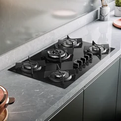 Fogão Cooktop 5B Supreme Preto Dako