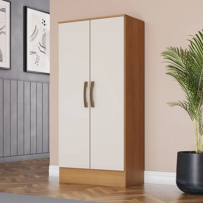 Roupeiro Multiuso 2 Portas B14-221 Cinamomo / Off White - Henn