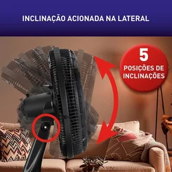 Ventilador de Mesa e Parede Arno X-Treme 6 VE60 40cm 140W 127V Preto - AP / MT