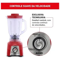 Liquidificador Arno Power Mix Limpa Fácil 700W Vermelho LQ36 - AP / MT