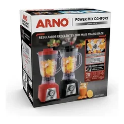 Liquidificador Arno Power Mix Limpa Fácil 700W Vermelho LQ36 - AP / MT