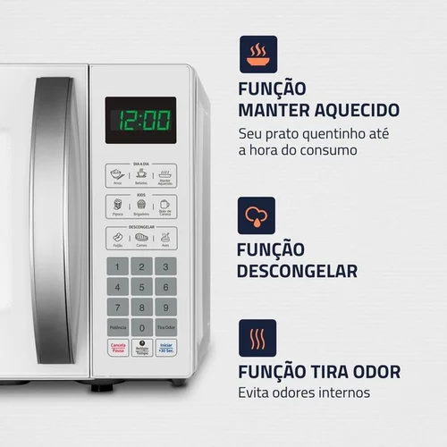 Micro-ondas Mondial MO-01-21-W 21L 1200W Branco 127V - AP / MT