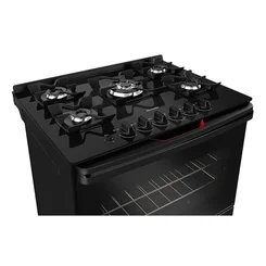 Fogão Mueller MFV5BF 5 Bocas Preto Fosco com Mesa de Vidro - AP / MT