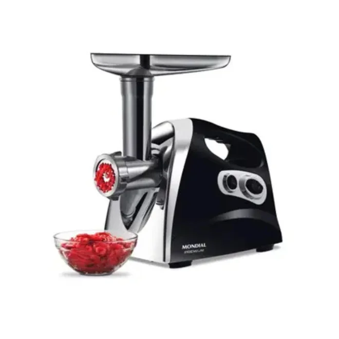 Moedor de Carne Elétrico Mondial Premium MC-03 500W 127V Preto Inox - AP / MT