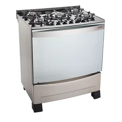 Fogão Mueller Decorato Vetro 5 Bocas Inox Mesa de Vidro - AP / MT