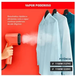 Vaporizador de Roupas Arno Pure Pop Coral HS22 127V - AP / MT