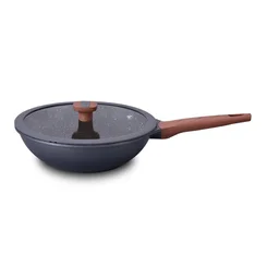 Frigideira Wok MTA Titanium 30cm 5,3L Alumínio Injetado com Revestimento Cerâmico - AP / MT