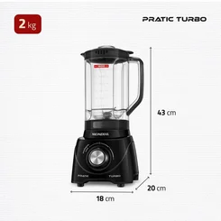 Liquidificador Mondial Pratic Turbo L-98-B 2,2L 550W Preto 127V - AP / MT