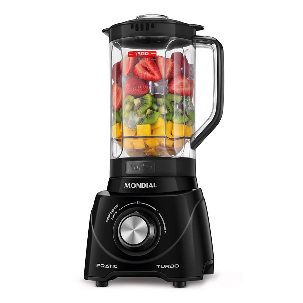 Liquidificador Mondial Pratic Turbo L-98-B 2,2L 550W Preto 127V - AP / MT