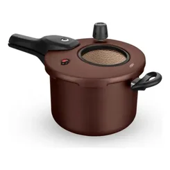 Panela de Pressão MTA 6 Litros Chocolate com Visor de Vidro Fechamento Interno Antiaderente - AP / MT