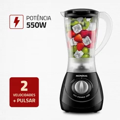 Liquidificador Mondial Easy Power L-550-BC 1,9L 550W Preto 127V - AP / MT