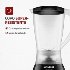 Liquidificador Mondial Easy Power L-550-BC 1,9L 550W Preto 127V - AP / MT