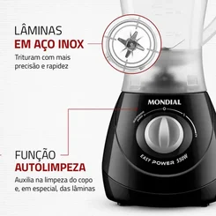 Liquidificador Mondial Easy Power L-550-BC 1,9L 550W Preto 127V - AP / MT