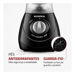 Liquidificador Mondial Easy Power L-550-BC 1,9L 550W Preto 127V - AP / MT