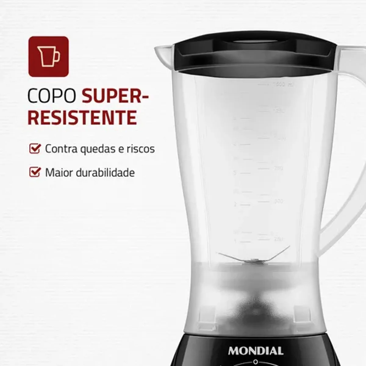 Liquidificador Mondial Easy Power L-550-BC 1,9L 550W Preto 127V - AP / MT