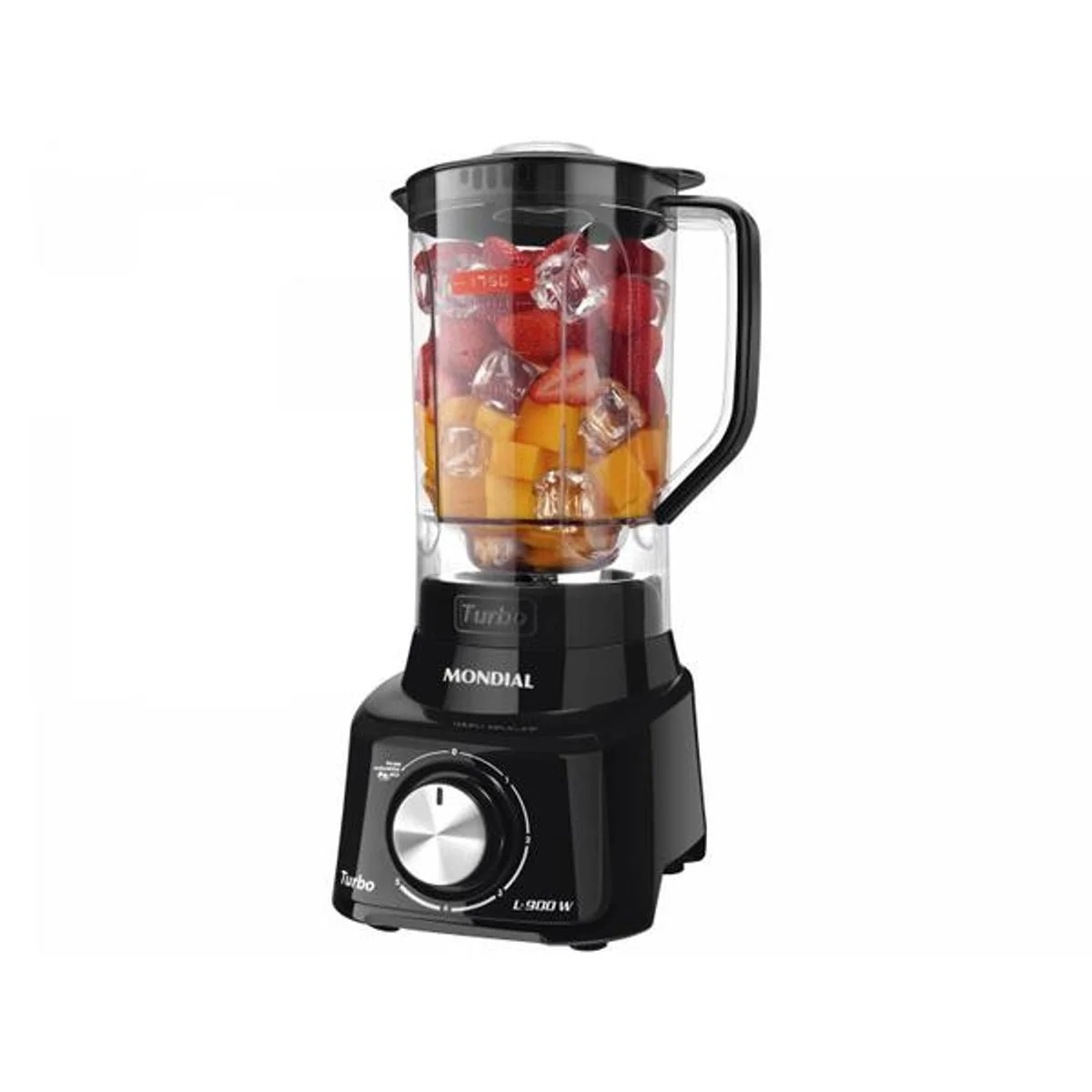 Liquidificador Mondial Turbo L-900 FB 900W 5 Velocidades Copo Preto com Filtro 127V - AP / MT