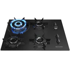 Cooktop Mueller MCG4BC 4 Bocas Gás Mesa de Vidro Tripla Chama Bivolt - AP / MT