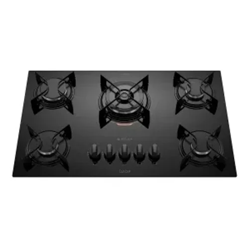 Fogão Atlas Mônaco Plus 4 Bocas Mesa Inox Preto - AP / MT