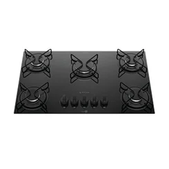 Fogão Atlas Mônaco Plus 4 Bocas Mesa Inox Preto - AP / MT