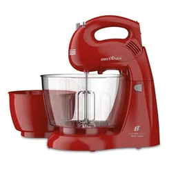 Batedeira Britânia Pérola 550 Cristal Duo Turbo Vermelha 500W 127V - AP / MT