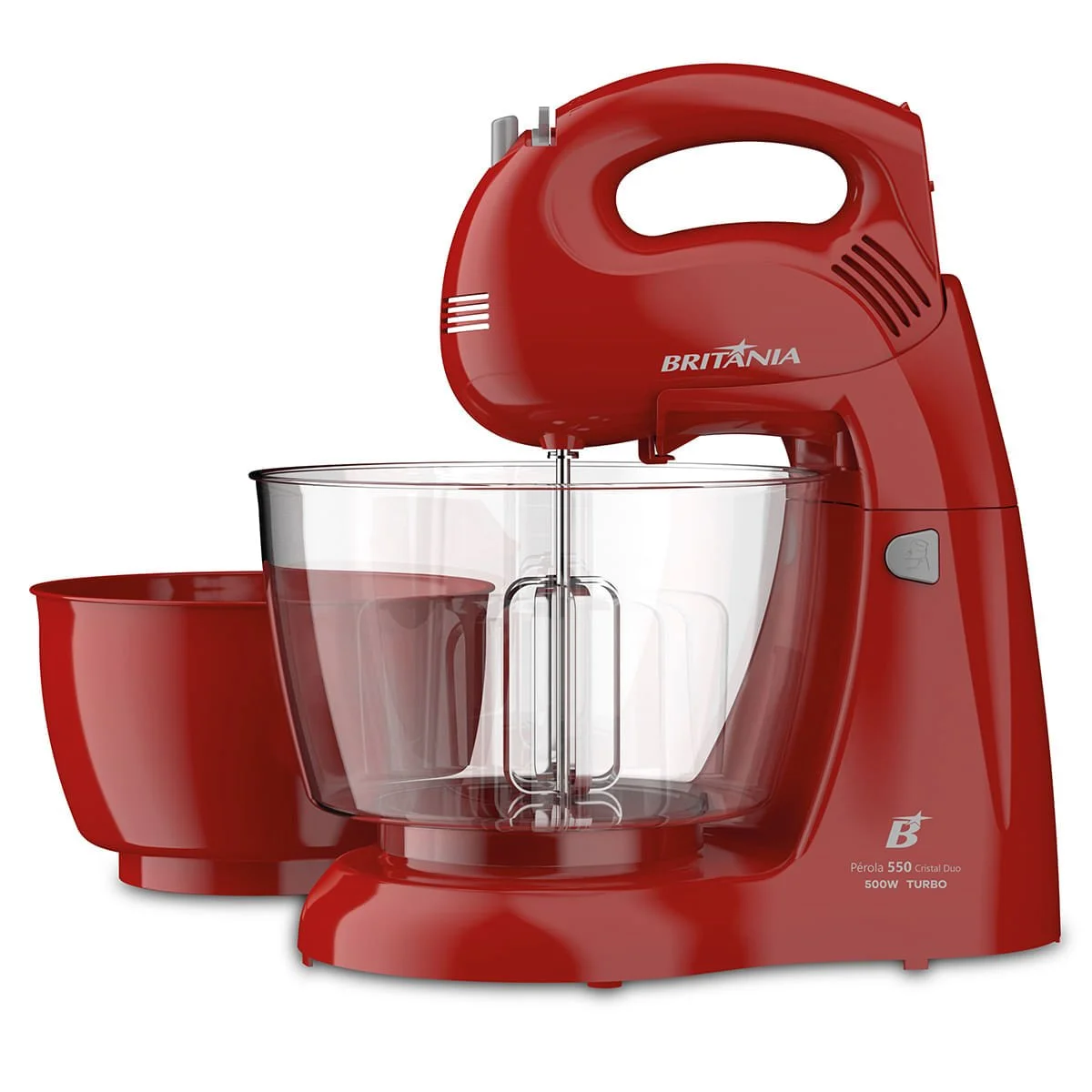 Batedeira Britânia Pérola 550 Cristal Duo Turbo Vermelha 500W 127V - AP / MT