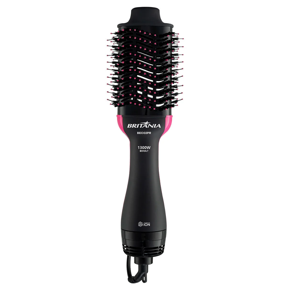 Escova Secadora Britânia BEC02PR Cerâmica 1300W 4 em 1 Bivolt - AP / MT