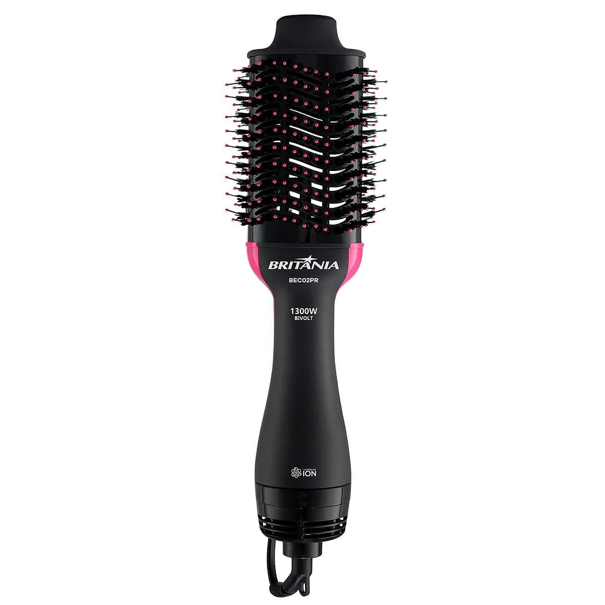 Escova Secadora Britânia BEC02PR Cerâmica 1300W 4 em 1 Bivolt - AP / MT