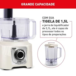 Multiprocessador Arno Multichef 700W 16 Funções MP62 Marfim 110V - AP / MT
