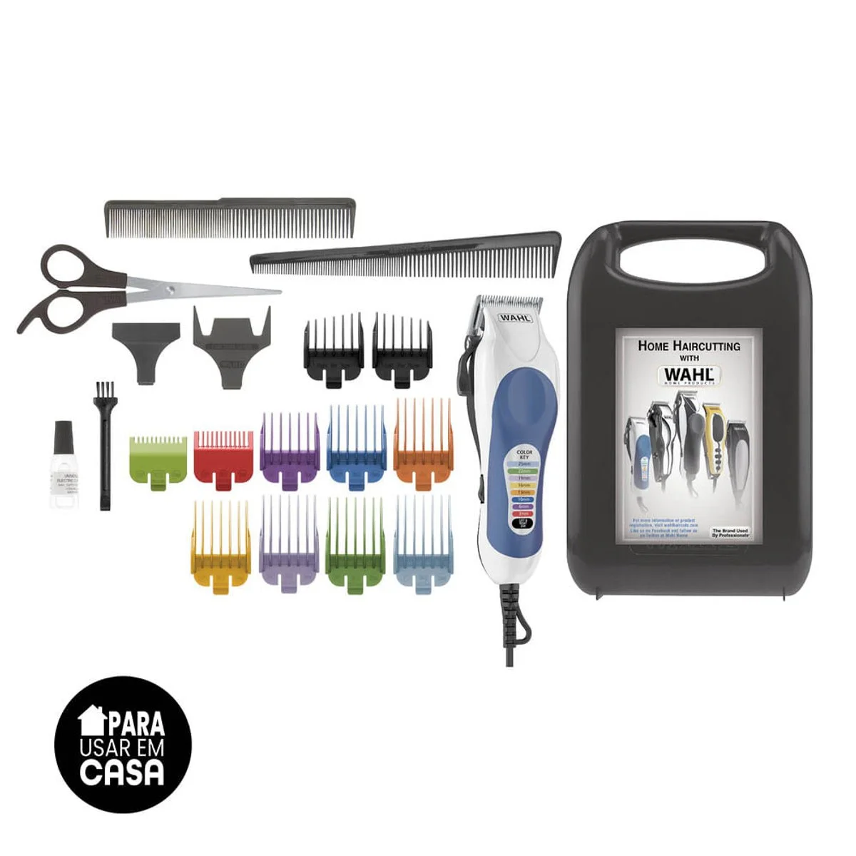 Máquina de Cortar Cabelo Wahl Color Pro 127V 79300-1055PA Branca - AP / MT