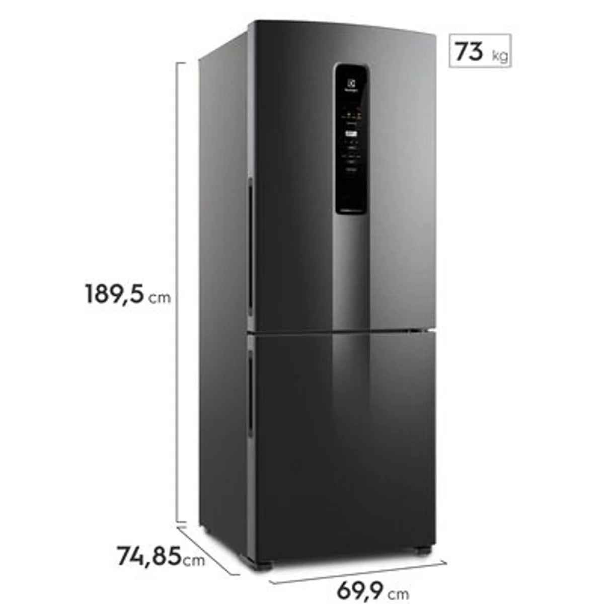 Geladeira Electrolux IB7B Frost Free Inverter 490L AutoSense Inverse Black Inox 127V - AP / MT