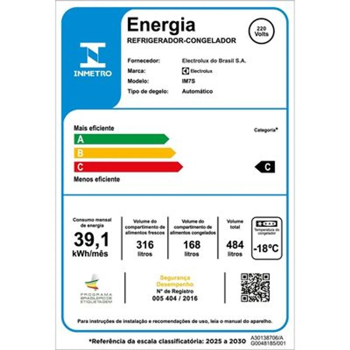 Refrigerador Electrolux Frost Free Inverter 480L Efficient AutoSense 3 Portas Inox Look IM7S 127V - AP / MT